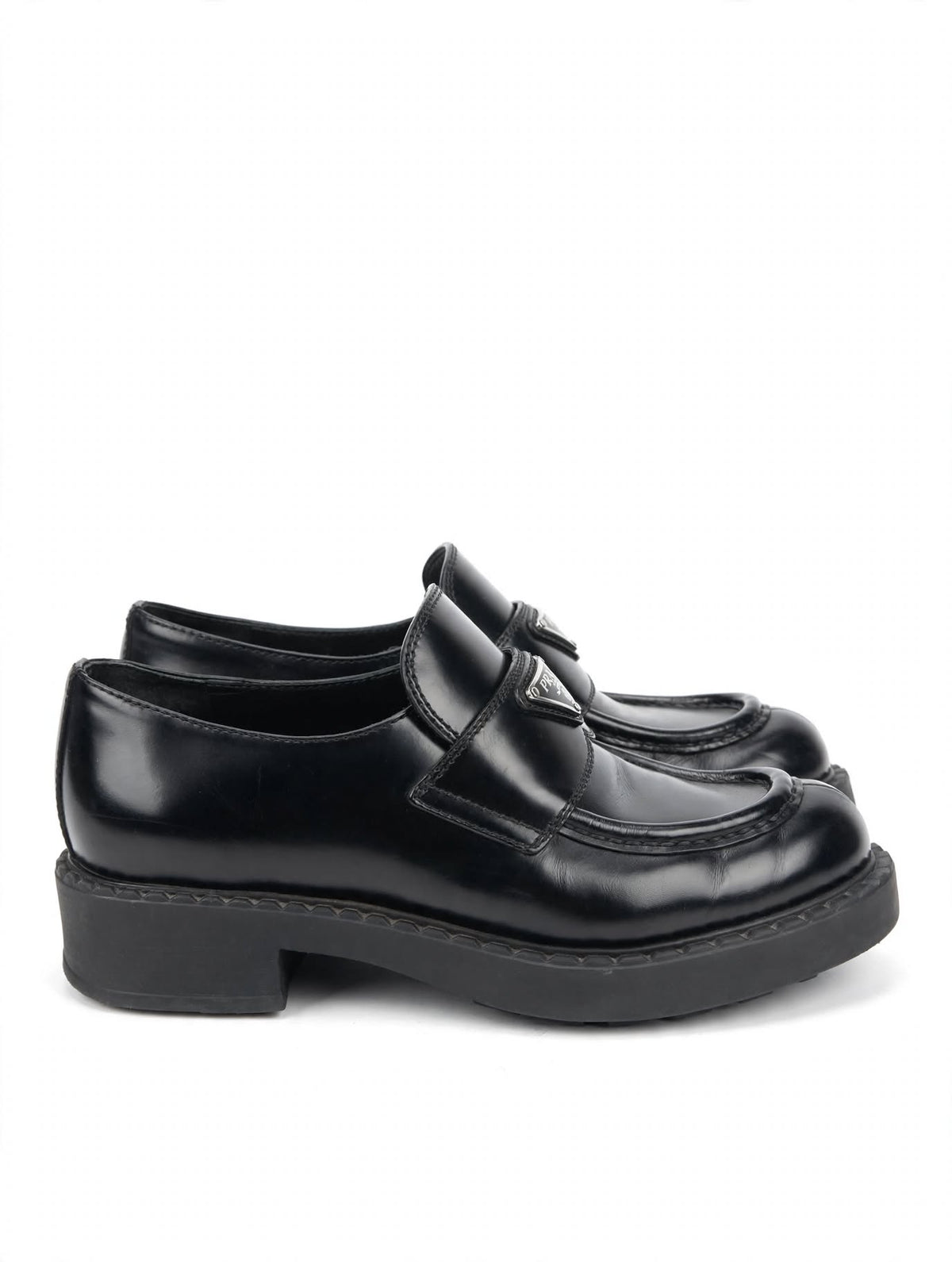 PRADA Brushed Leather Loafers