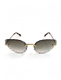 Chloé Scalloped Rimless Sunglasses