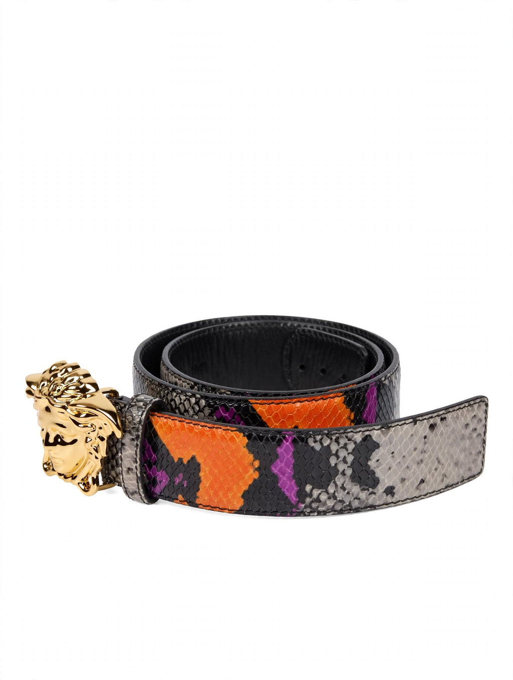 Versace La Medusa Python-print Belt