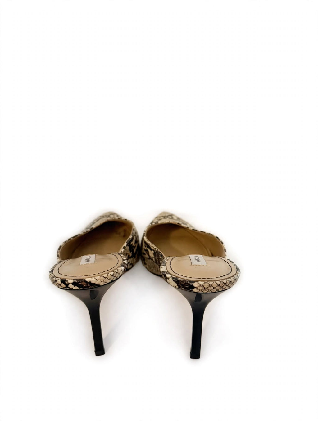 Marella pointed-toe snake-print slingback