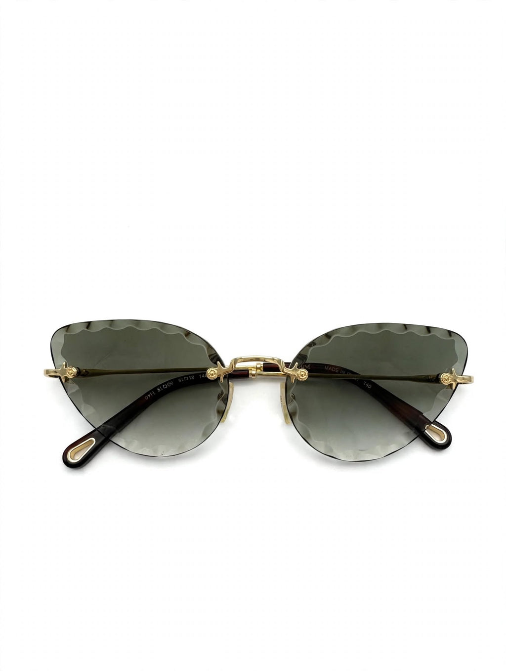 Chloé Scalloped Rimless Sunglasses