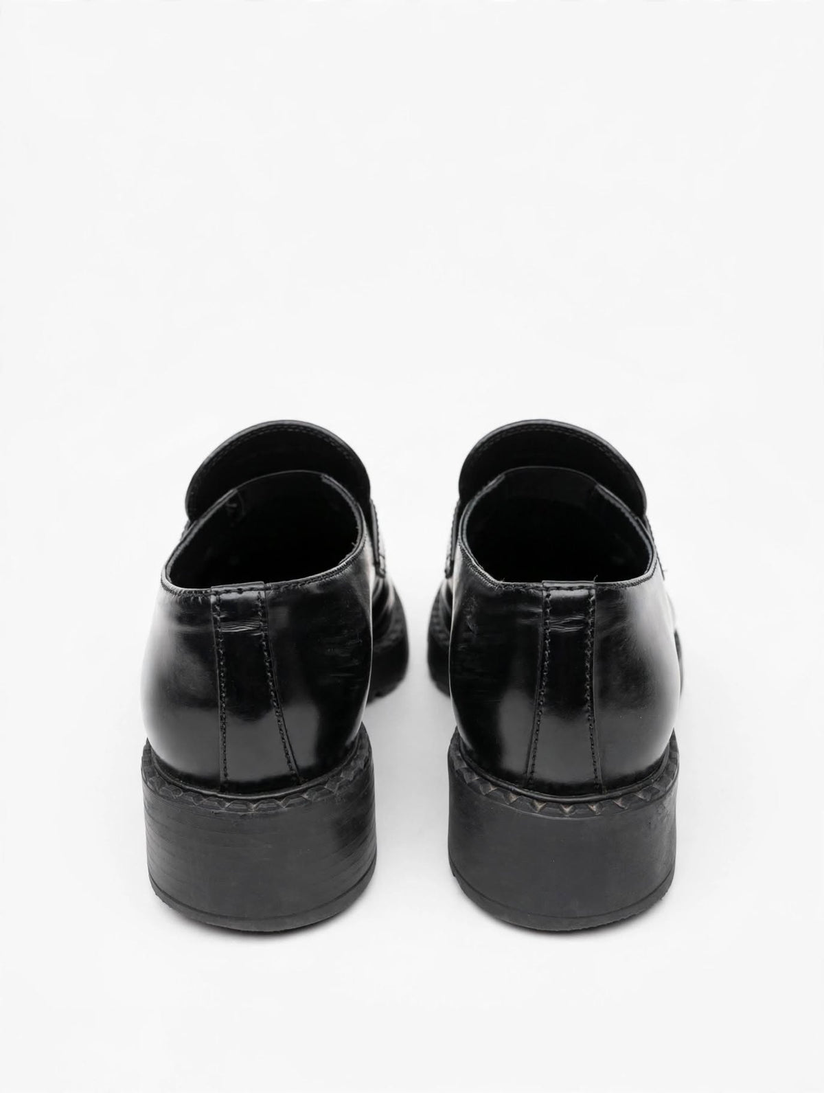 PRADA Brushed Leather Loafers