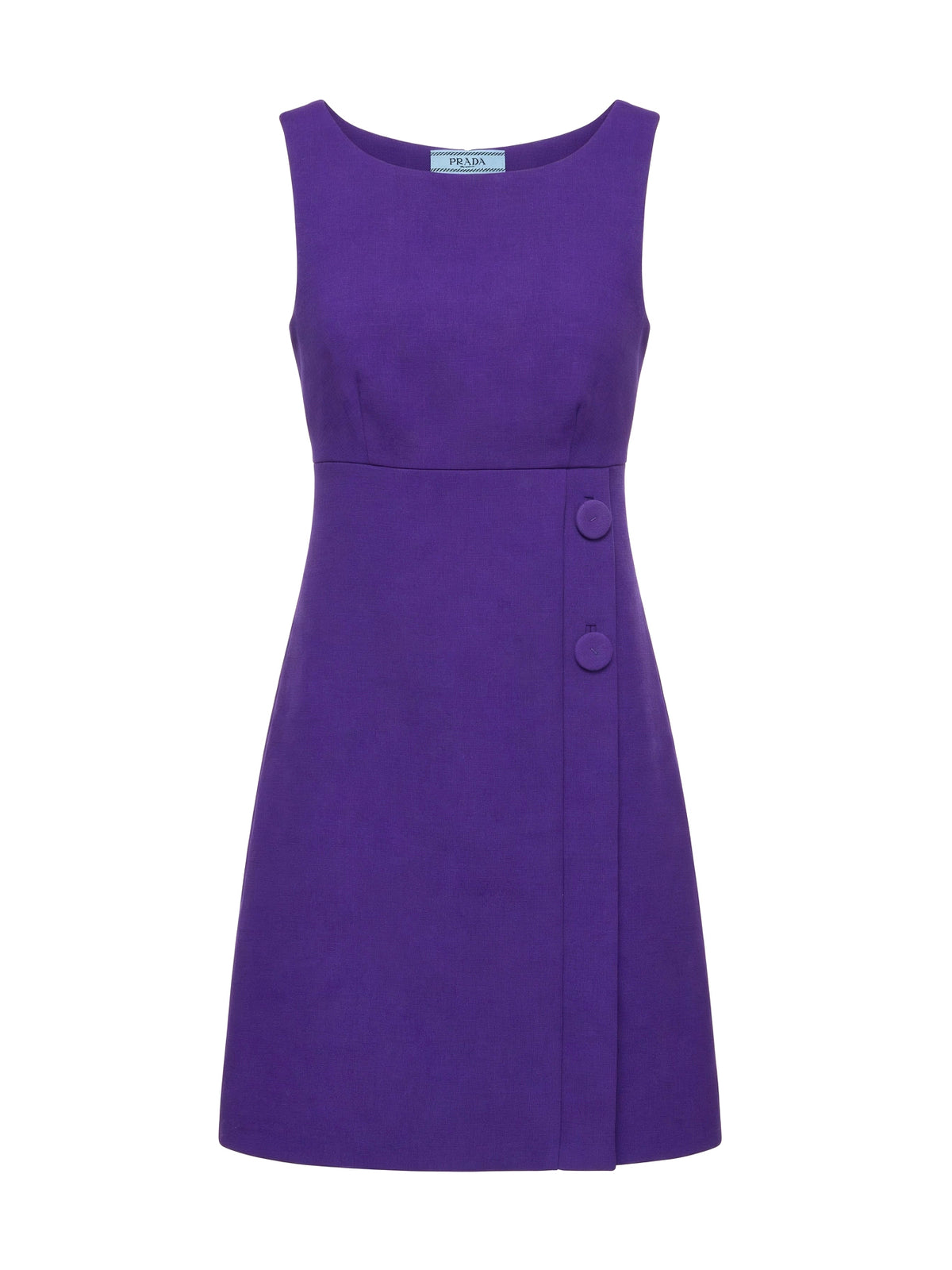 Prada Wool Button-Accent Shift Dress