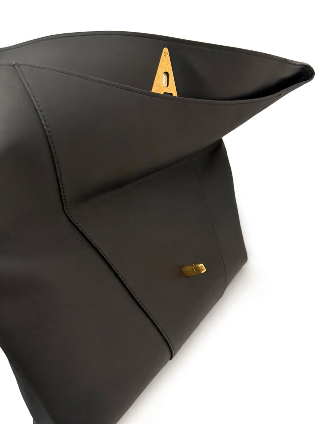 Versace Virtus Foldover Leather Clutch